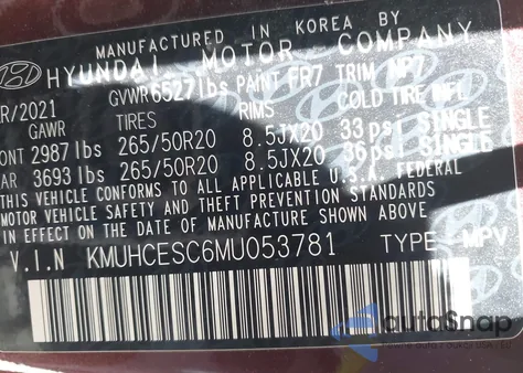 2021 Genesis Gv80 3.5T Awd Advanced z USA, uszkodzony, nr VIN KMUHCESC6MU053781